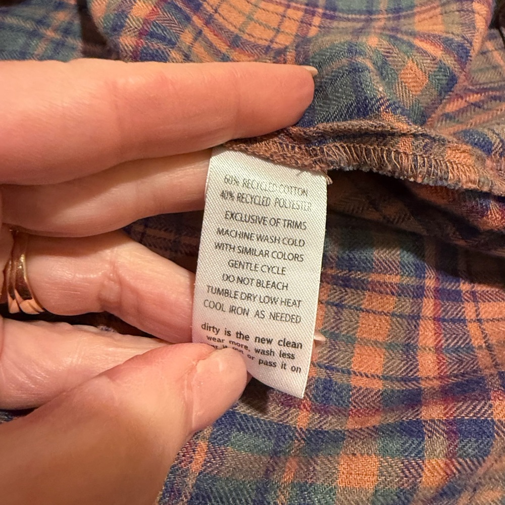 Toad&Co Orange and Blue Plaid Shirt - Picture 8 of 10